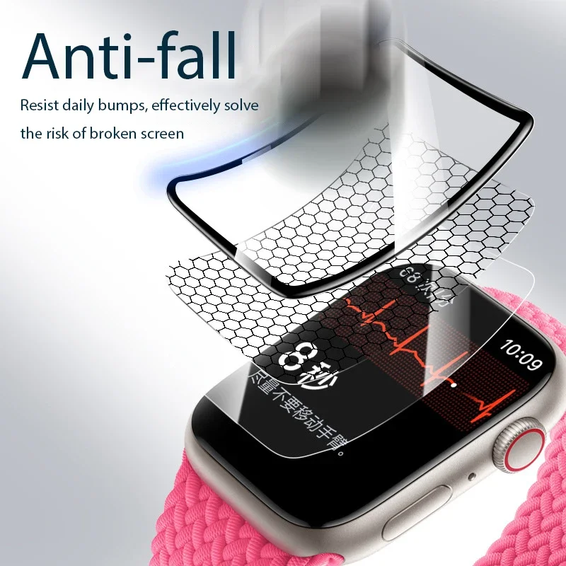 Installa la protezione dello schermo del vassoio per Apple Watch Ultra 49mm 45mm 41mm 44mm 42mm 40mm Pellicola protettiva iWatch Series 8 7 6 5 4 3 SE