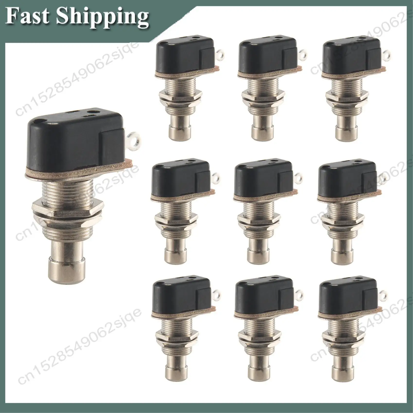 

-ABKM Guitar Effects Pedal Box Momentary SPST Button Stomp Foot Switch Push Button Pack Of 10