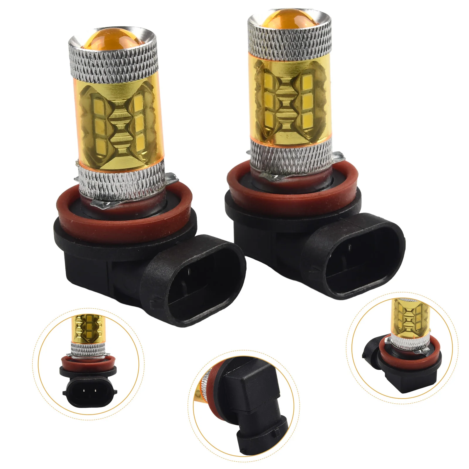 

High Quality New Easy To Install Fog Light Fog Lamp H11 High Power LED Bulbs Lamp Yellow 12V DC 1500LM 2pcs 3000K