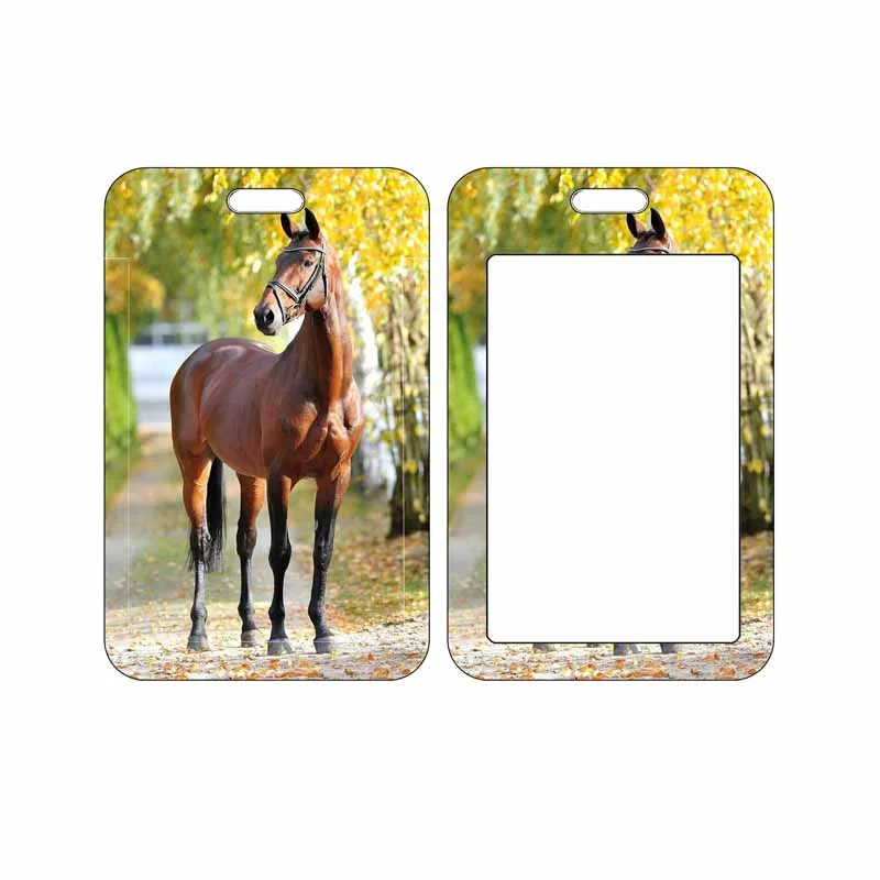 Fashion ID Name Card Holder Student Card Cover Work ID Cover Wild Horses Bus Bank Card Case Gift Drop Shipping