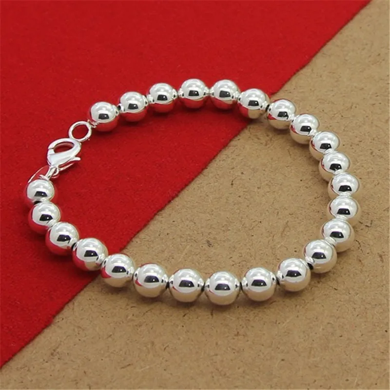

2025 New 925 Sterling Silver Luxury Brand Design 8MM Buddha Beads Bracelet Women's Fashion Wedding Engagement Jewelry