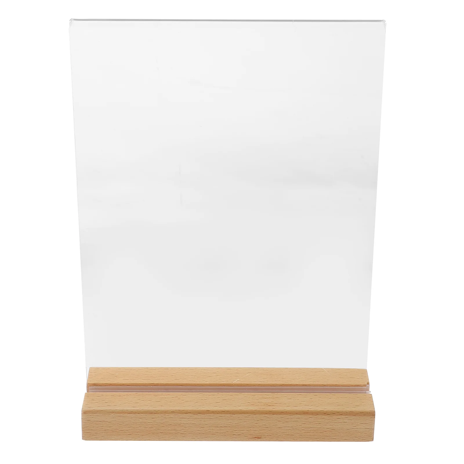 Acrylic Poster Stand Desktop Menu Storage Stand Restaurant Menu Holder Stand with Wood Base ( ) acrylic display stand