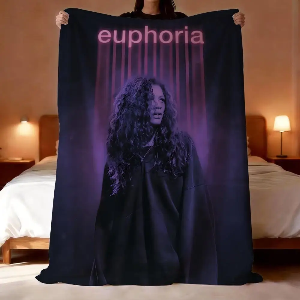 Couverture en flanelle légère de 240 g EupHOria TV Show, douce et agréable pour la peau, idéale pour l'été