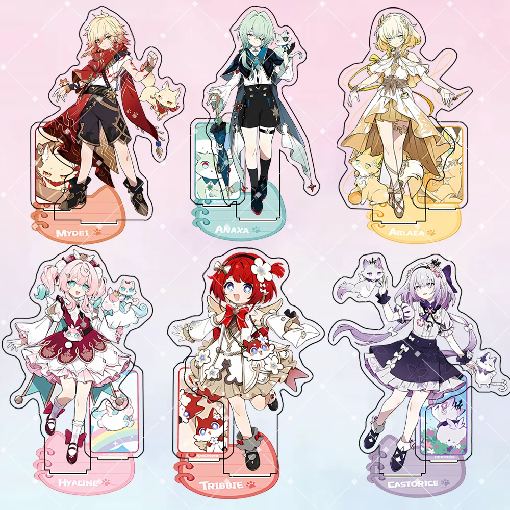 Game Honkai Star Rail 15CM Tribbie Aglaea Castorice Acrylic Stand Keychain Cute Figure Model Desktop Decoration Collection Gift