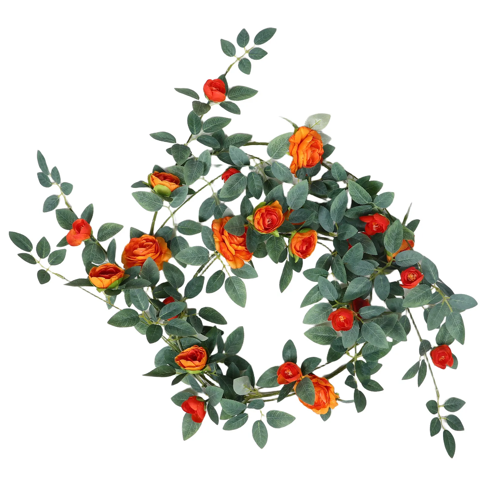 

Artificial Rose Vine Garland Lifelike Silk Flower for Wedding Arch Ceiling Air Conditioning Pipe Wrapping Decorative Floral Vine