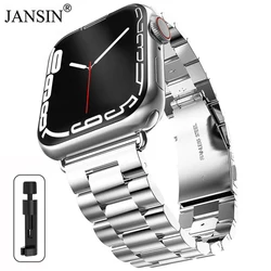 Titanium Color Stainless Steel Strap For Apple Watch Band Ultra 2 49mm 46MM 45mm 41mm 40mm 44mm Bracelet iWatch Series 10 9 8 7