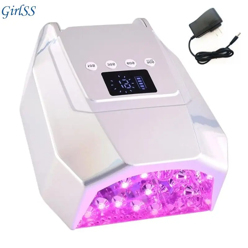 Geavanceerde 98W Gel Nageldroger Ast Curing Droger Met 30 Stuks Lamp Kralen Dubbele Lichtbron Technologie 4 Timers instelling