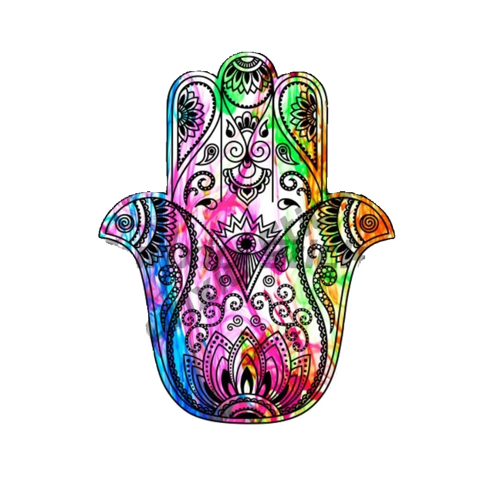 

Hamsa Color Burst Sticker Occlusion Scratch Decal Accessories Suv Motorcycle Bumper Windows Windshield Luggage Kayak Decoration