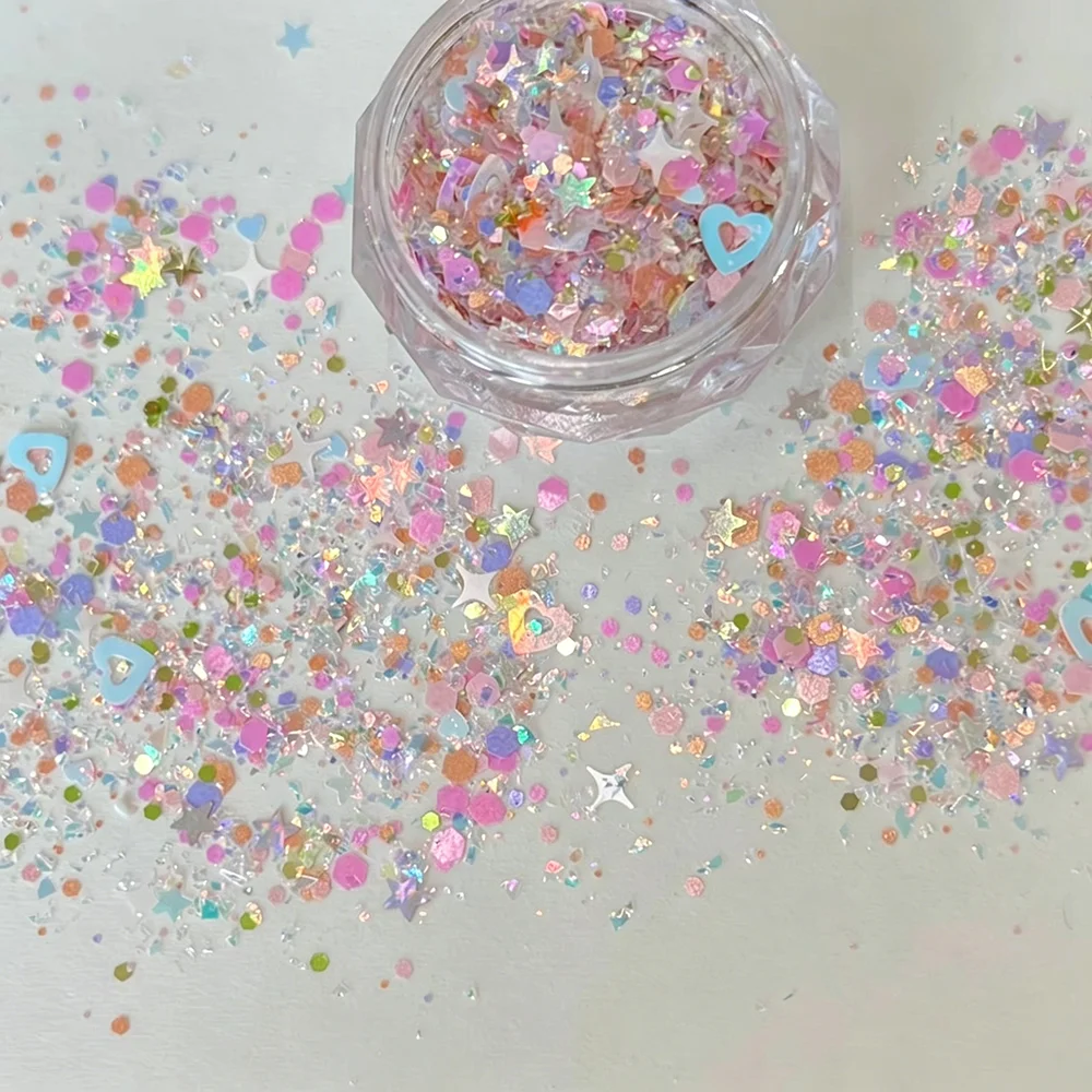 กลิตเตอร์เล็บรูปดาว 3 มิติ สีส - Dip Powder Nail บทวิจารณ์และราคา