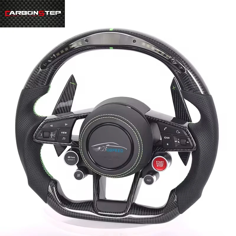 

LED Forged Carbon Fiber Steering Wheel For Audi R8 RS3 RS4 RS5 RS6 RS7 A3 A4L A5 A6L A7 Q2 Q3 Q5 Q7 S3 S4 S5 S6 S7 8V B8 C7 TT