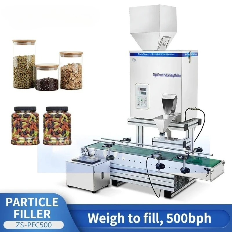 

Automatic Digital Control Partical Granule Filling Machine with Conveyor Belt Rice Nut Bean ZS-PFC500