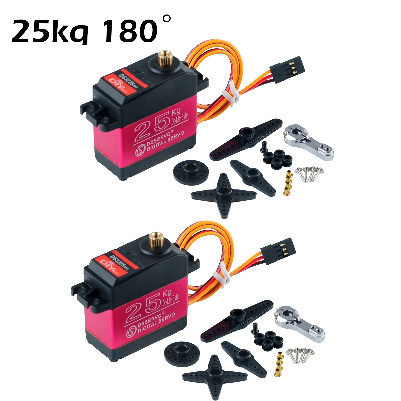 Servo Numérique DS3225 25KG Métal Entièrement - Bras 25T Pour Robot RC Voiture Étanche