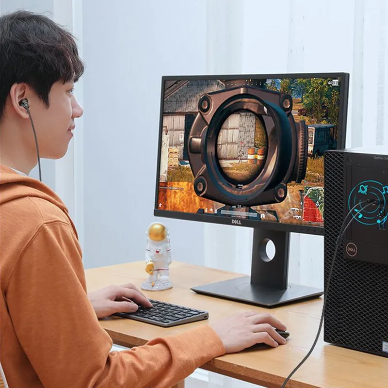 Écouteurs intra-auriculaires filaires, 3M/2M, Microphone Audio 3.5mm, double prise, pour ordinateur de bureau, casque Gamer, PC