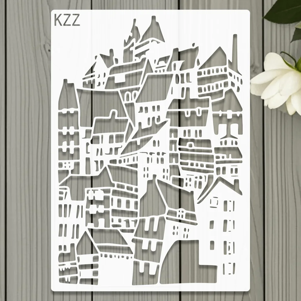A4 29 *21cm rural scenery DIY Stencils Wall Painting Scrapbook Coloring Embossing Album Decorative Paper Card Template,wall