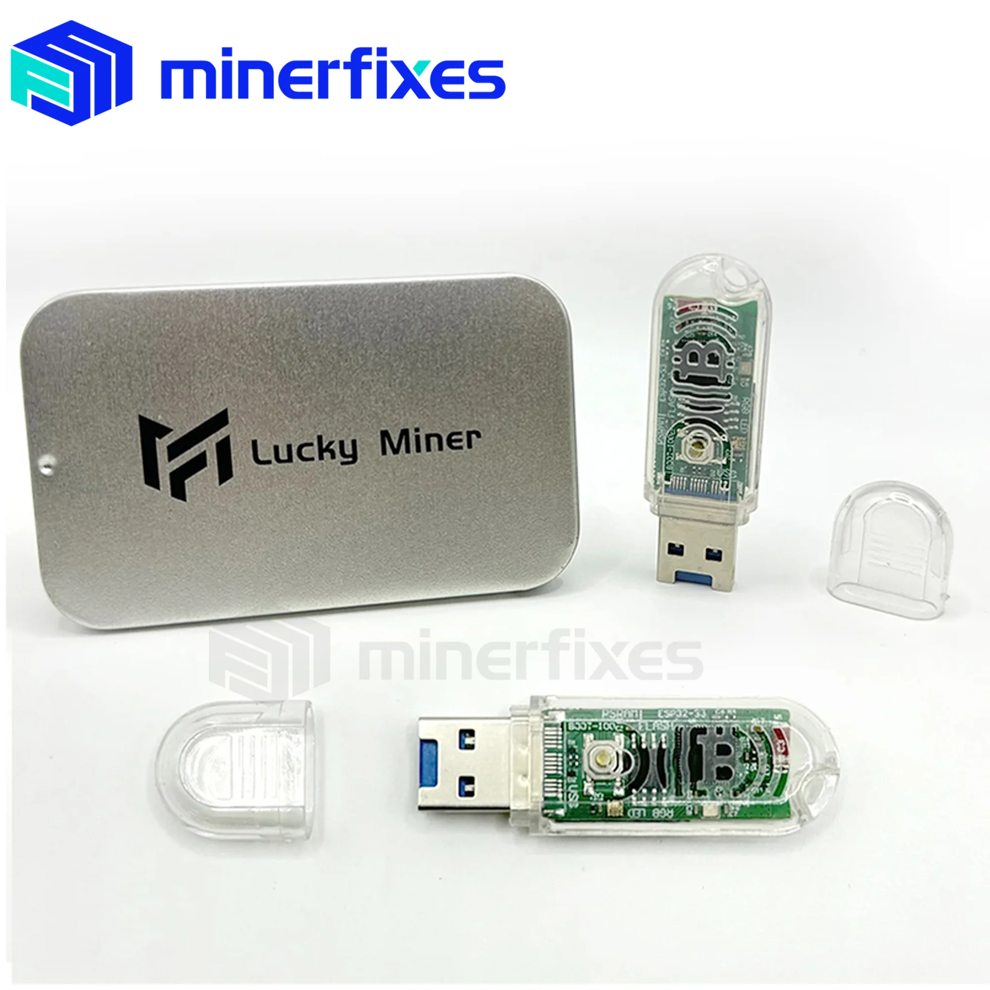 Imagem -04 - Usb Btc Solo Miner Lucky Miner v3 74kh s Mini Home Silent Usb Bitcoin Miner Mini Asic Miner Lv03 Mine de Loteria