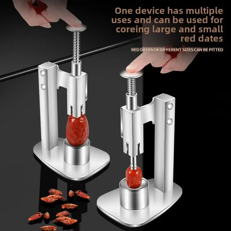 Nowy olej ze stali nierdzewnej 304, pomarańczowy wydrążacz, uniwersalny typ prasy, wydrążacz do wiśni, gospodarstwa domowego, oszczędzający pracę narzędzie do usuwania rdzenia jujube