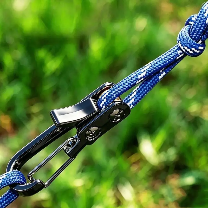 Rope Fastener Tensioner Set with Durable Nylon Binding Straps Alloy Carabiners 1/2/4/6Pcs for Camping Tent Setup Travel