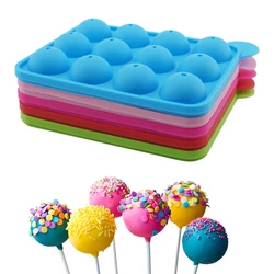 12 Hole Silicone Cake Pop Mold Ball Shaped Die Mold Cake Lollipop Candy Chocolate Mould Kitchen Baking Ice Tray Tool Accessories