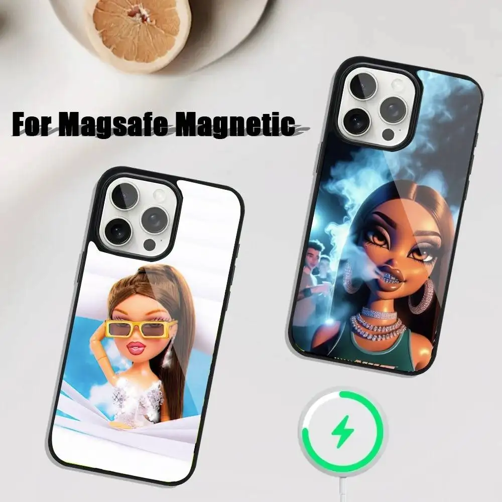 

Cute B-Bratz Doll Phone Case For iPhone 16,15,14,13,12,11,Plus,Pro,Max Mini Magsafe Magnetic Wireless Charging