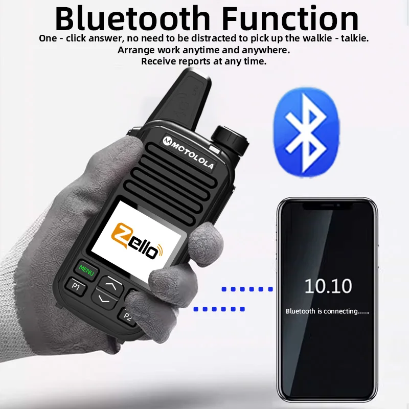 MOTOLOLA 2G 4G Zello high-definition sound quality walkie talkie Wi Fi  Android Bluetooth Type-C fast charging Global PTT outdoo