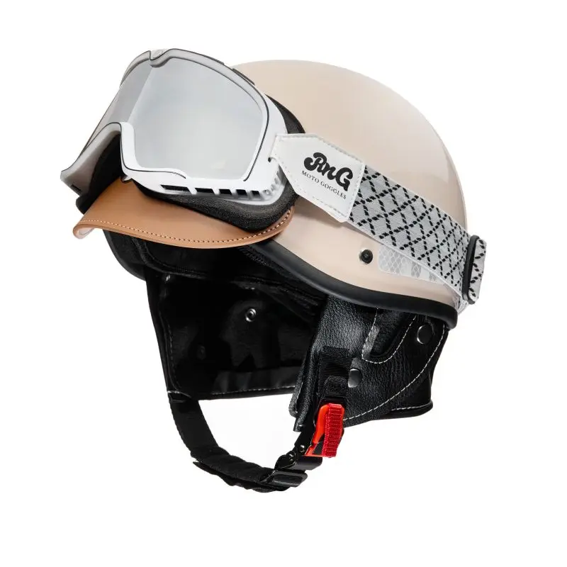 Motorrad Retro Helm Vintage Mode Moto Helm Kapazität de Moto Halbhelm Casco Moto Casque