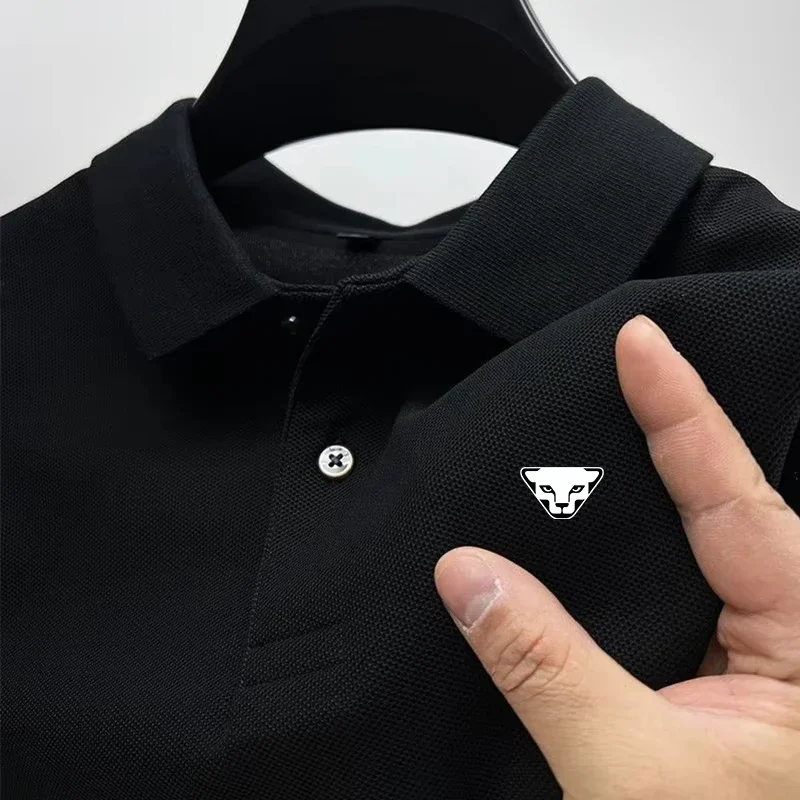 Herren Sommer High-End Bedrucktes Golf-Poloshirt mit Kragen, Einfarbig, Atmungsaktiv, Büro-Casual, Hochwertige Herrenbekleidung – Detail 13