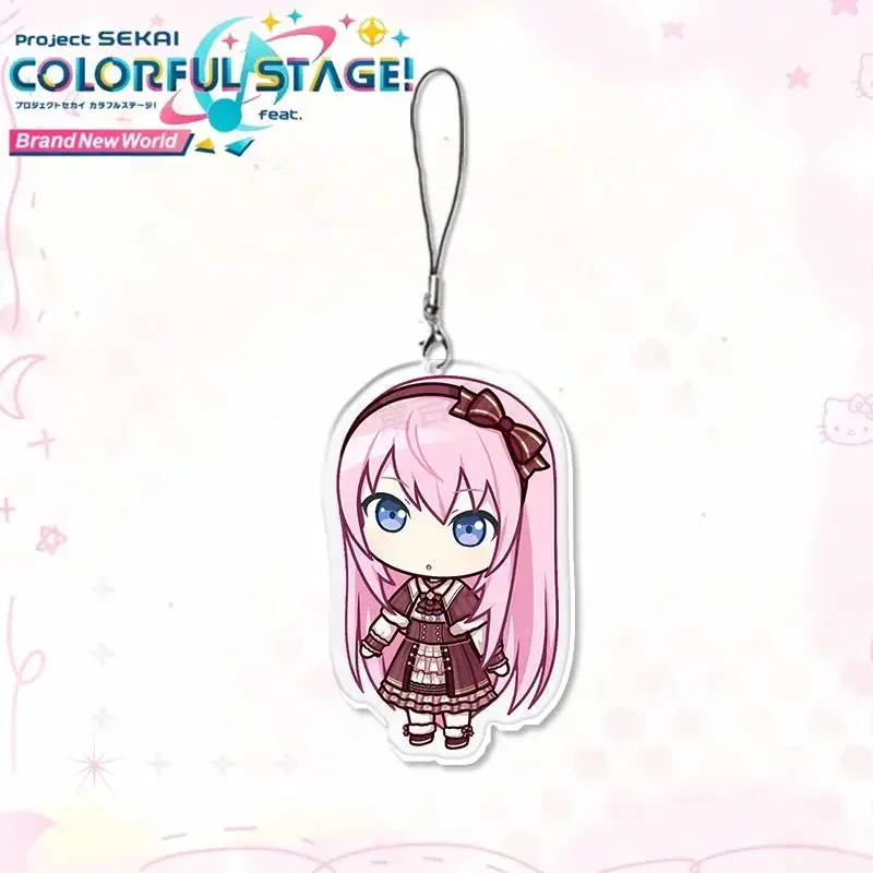 Косплей проект цветная сцена Q версия изображение цепочка для мобильного телефона акриловая цепочка для мобильного телефона для мобильного телефона список брелок