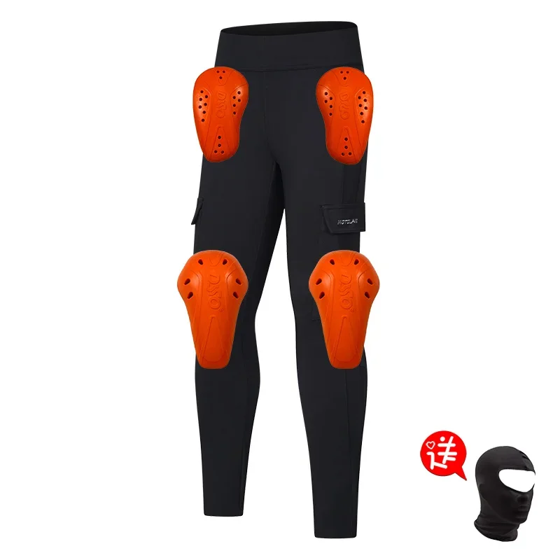 Motorcycle Riding Pants Women's Motorcycle Pants Elastic Slimming Four Seasons Anti-fall Knee Guard Span +CE2 Protective Gear