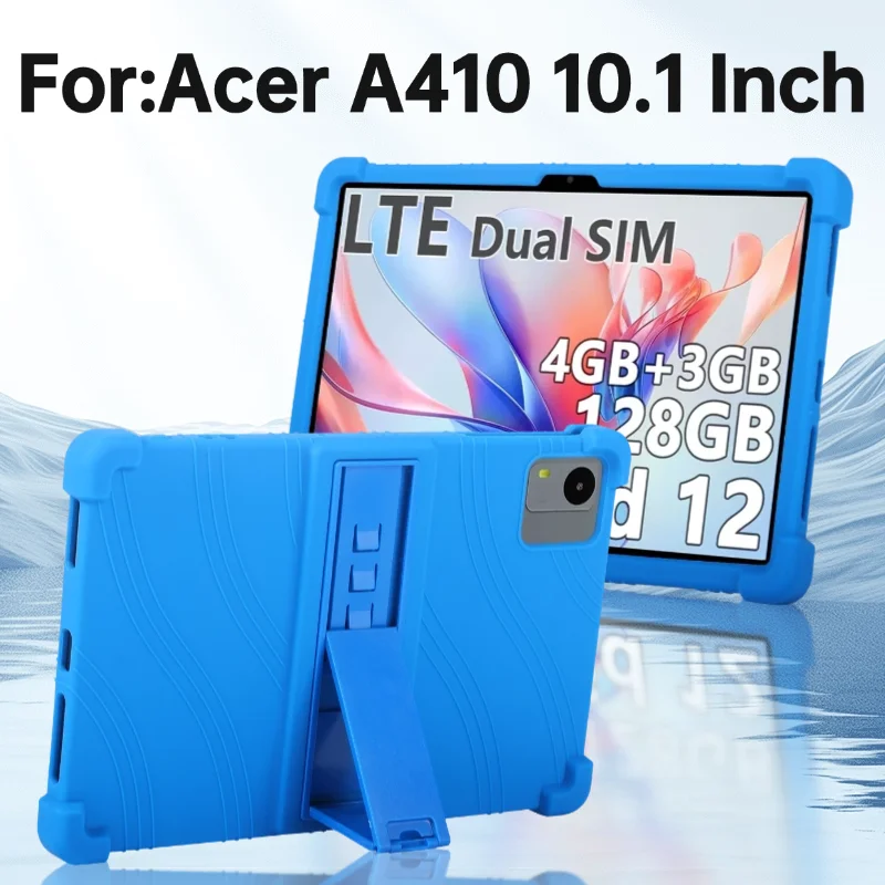 Para Acer A410 funda para tableta de 10,1 pulgadas para tableta Acer A410 [audiolibro para niños] 4 esquinas gruesas a prueba de golpes funda de silicona suave para tableta