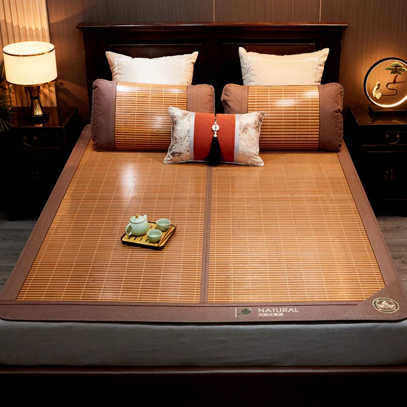 New Summer 100% natural bamboo Skin-friendly Cold mattress with pillowcase Double-sided available High quality Tatami mat