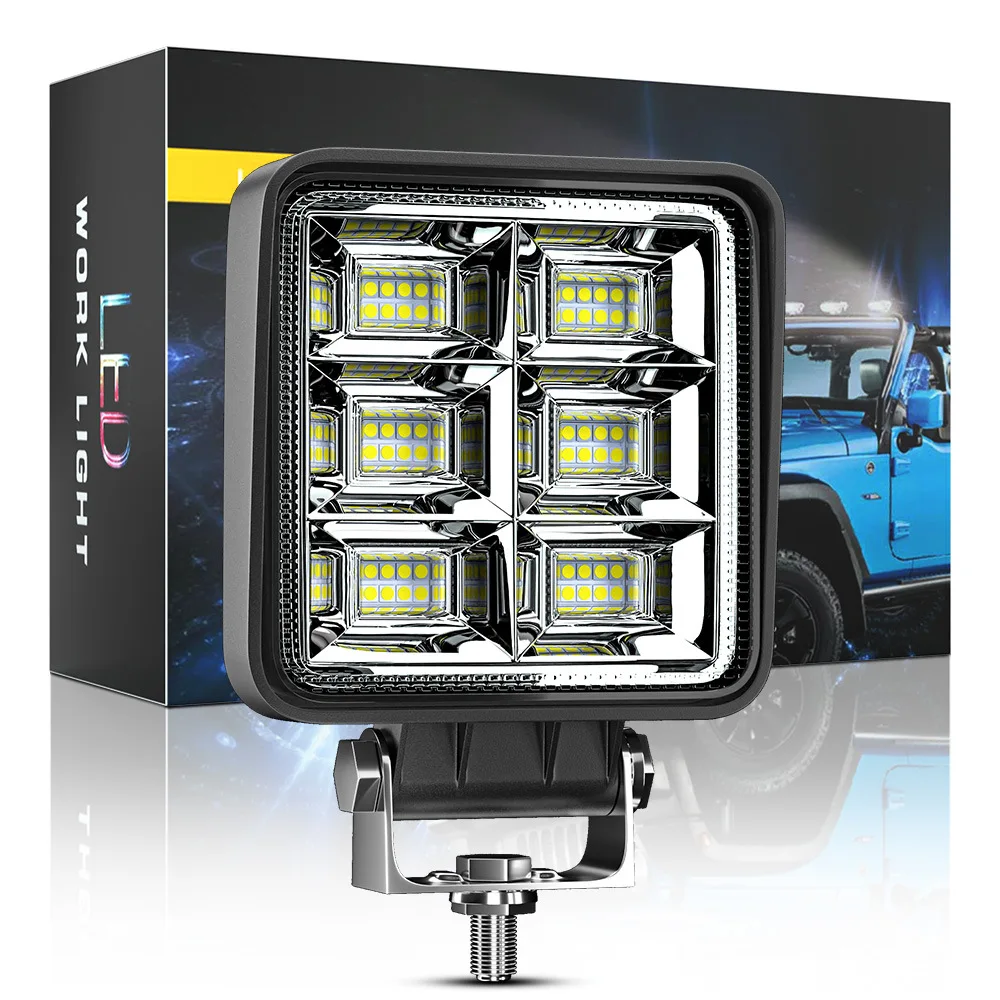 1PCS DC9-30V Flood Light Auxiliary Work Light LED Bar 4