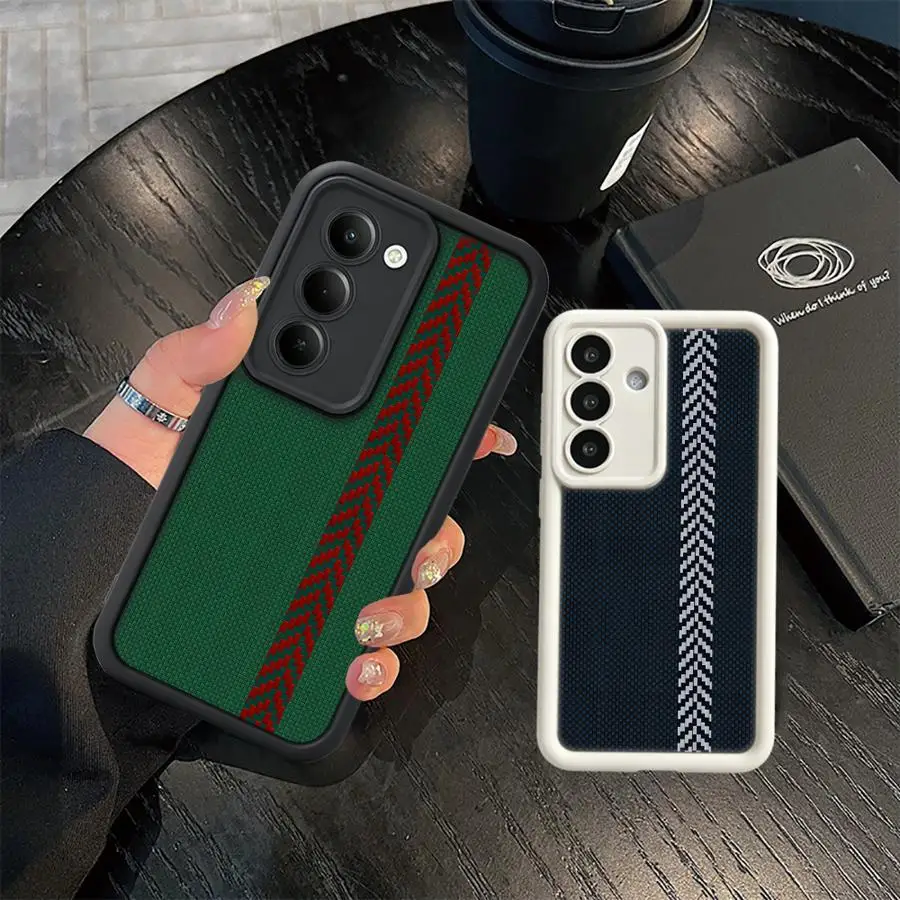 Case for Samsung Galaxy A34 A56 A23 A53 A54 A51 A73 A12 A13 A15 A16 A35 A36 A26 A32 A71 A72 Phone Cover Monochrome Grid Print