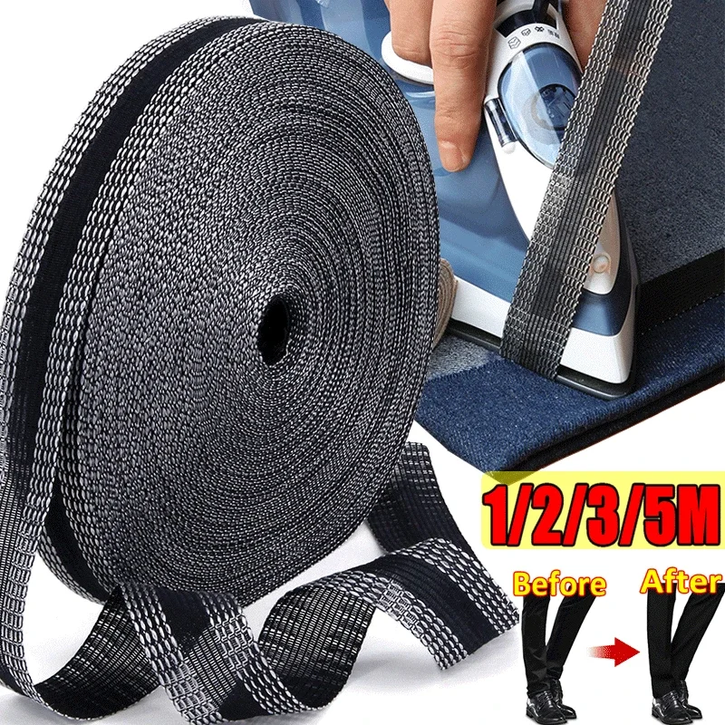 5/1M Self-Adhesive Pants Edge Shorten Paste Hemming Iron On Pants For Jeans Clothes Length Shorten Tape DIY Sewing Accessories