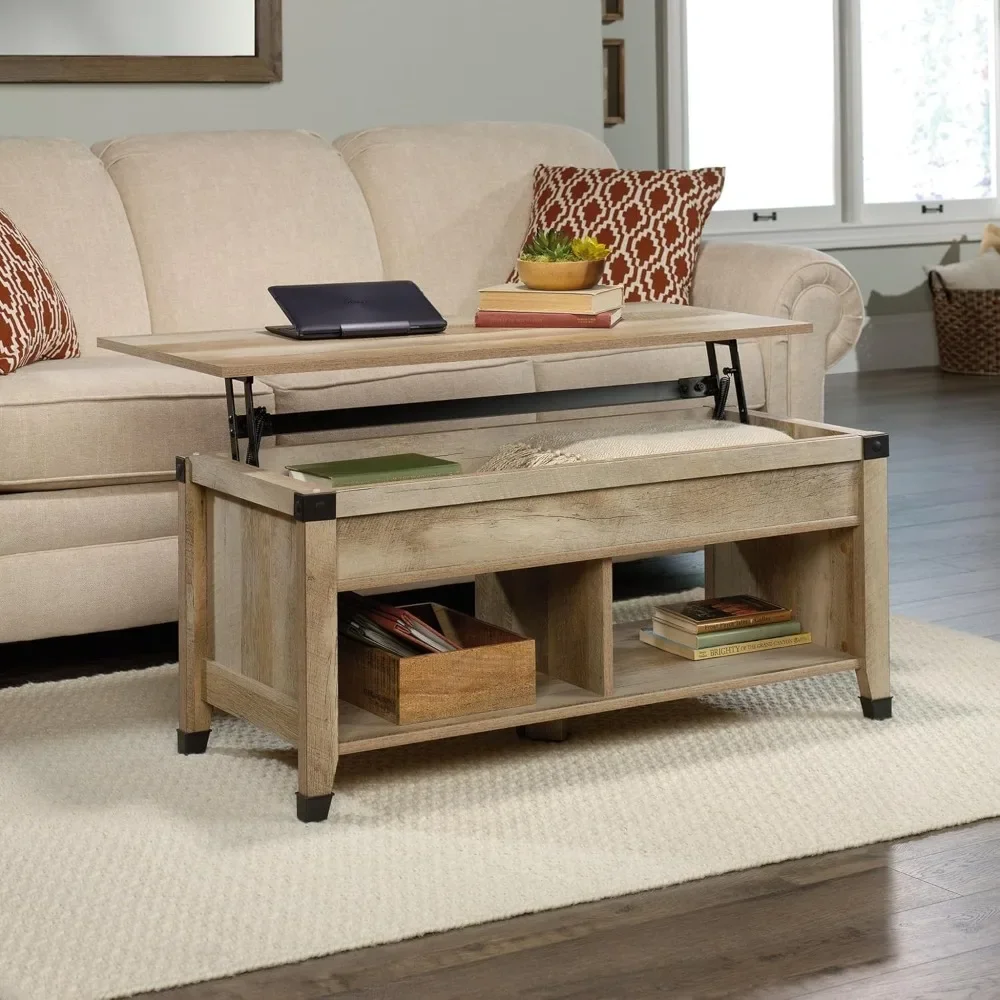 Sauder Carson Forge Lift Top Coffee Table, Lintel Oak finish