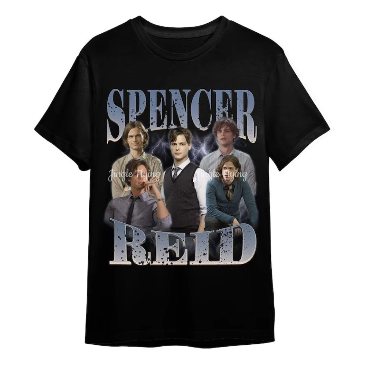 Spencer Reid Vintage Graphic 90s Tshirt Character Homage Unisex Bootleg Retro Fans Tee