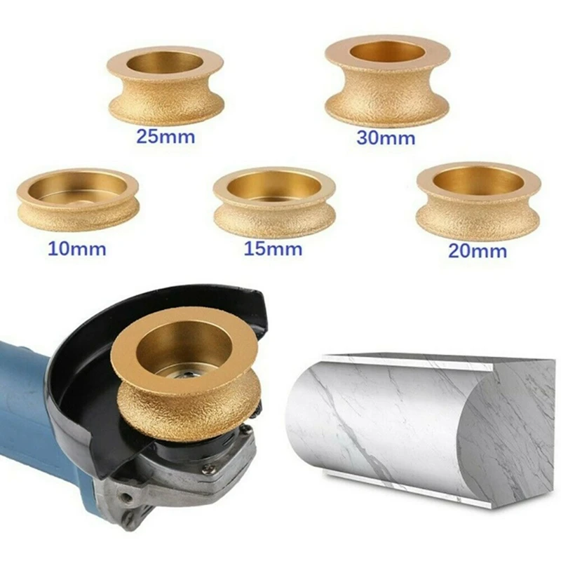 15Mm Thick Gold Brazed Diamond Angle Grinder Stone Grinding Wheel Used For Angle Grinder Grinding Wheel Tool Easy Install