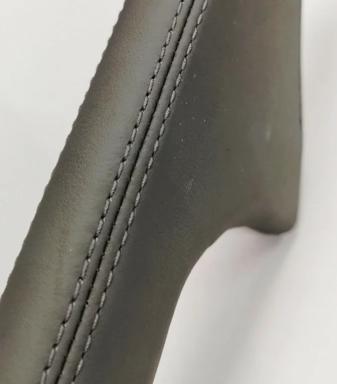 

Grey Leather Grey Stitching Hand Brake Cover For VW MK4 Golf Jetta Bora 1.8T DIY Installation