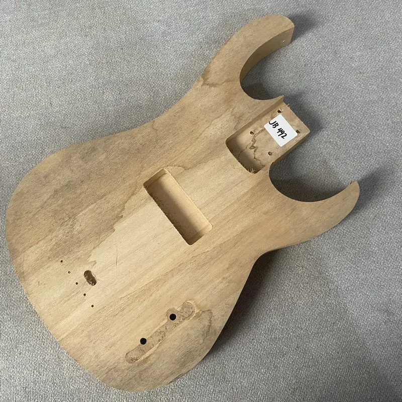 JB492 Solid Basswood Unfinished 4 String Electric Guitar Bass Body Right Hand No Paints DlY&Replace Parts Custom Order