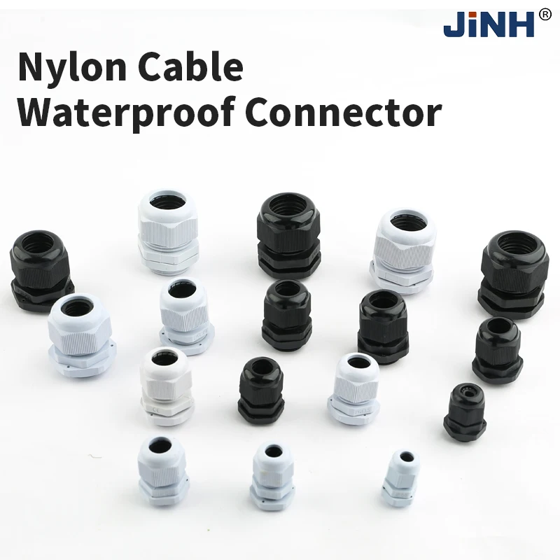 

IP68 PG Series Waterproof Cable Gland Cable entry White Black Nylon Plastic Connector PG7/9/11/13.5/16 PG19/21/24/25