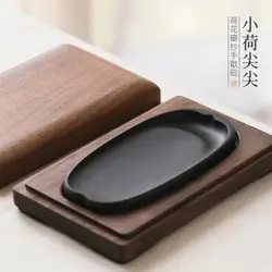 HVV Small Lotus, Pointed Lotus Petals, Hand Copied She Inkstone, Small Kai Calligraphy, Chinese painting special inkstone