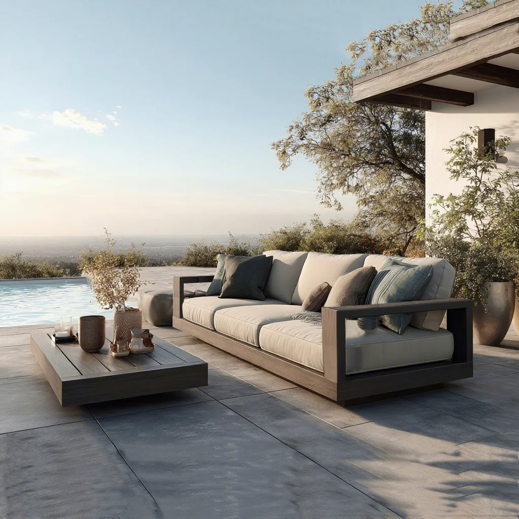 Outdoor Furniture Luxury Waterproof Modern Garden Furniture Set Aluminum Patio Couch Outdoor Sofa Set
