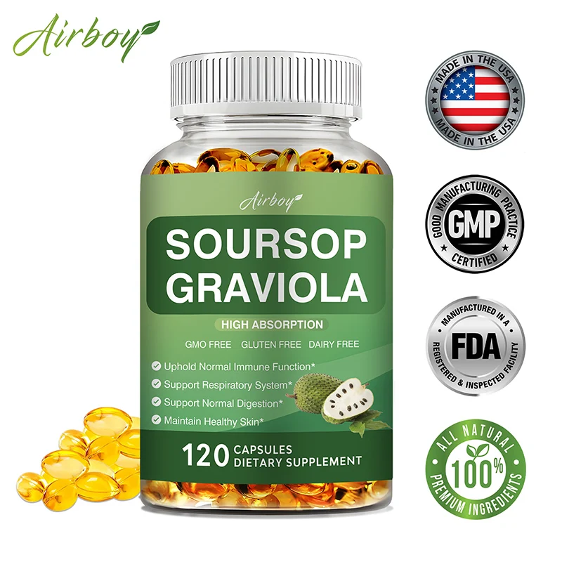 Soursop Graviola - Powerful Antioxidant, Promote Digestion & Cellular Health, Strengthen Immunity