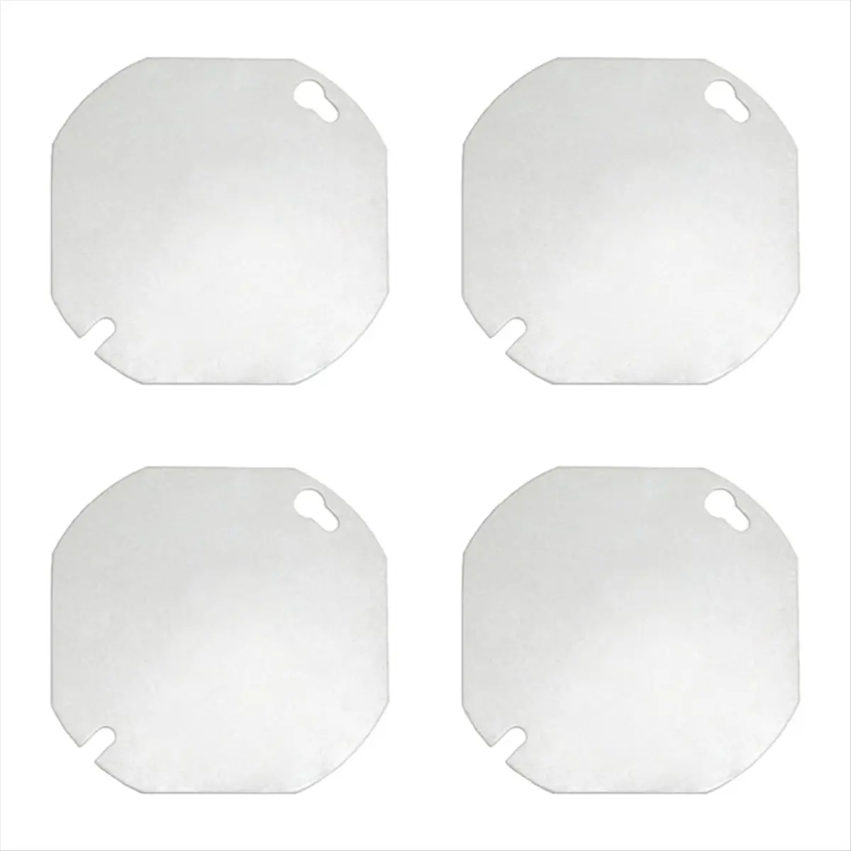 COFA 4 Packs Octagon Electrical Box Cover, Galvanized Steel Metal Junction Box Covers, Outlet Box Cover for Octagonal Box