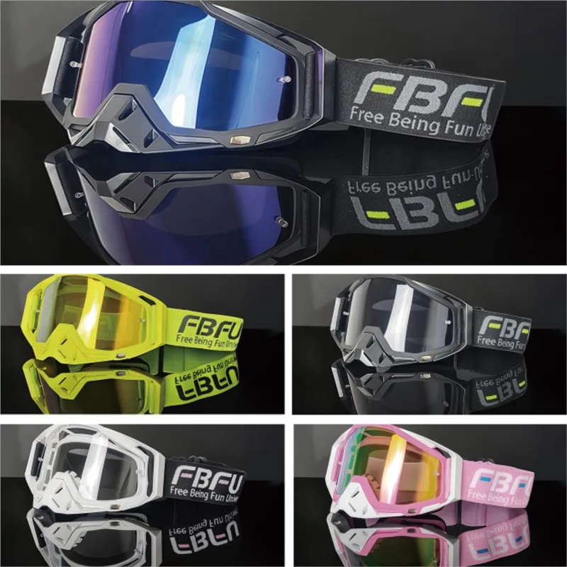 Dual Sport Adventure Goggles Breathable Comfort Liner Wind Sand Dust Prevention UV400 Protection For Mountain Road Riding