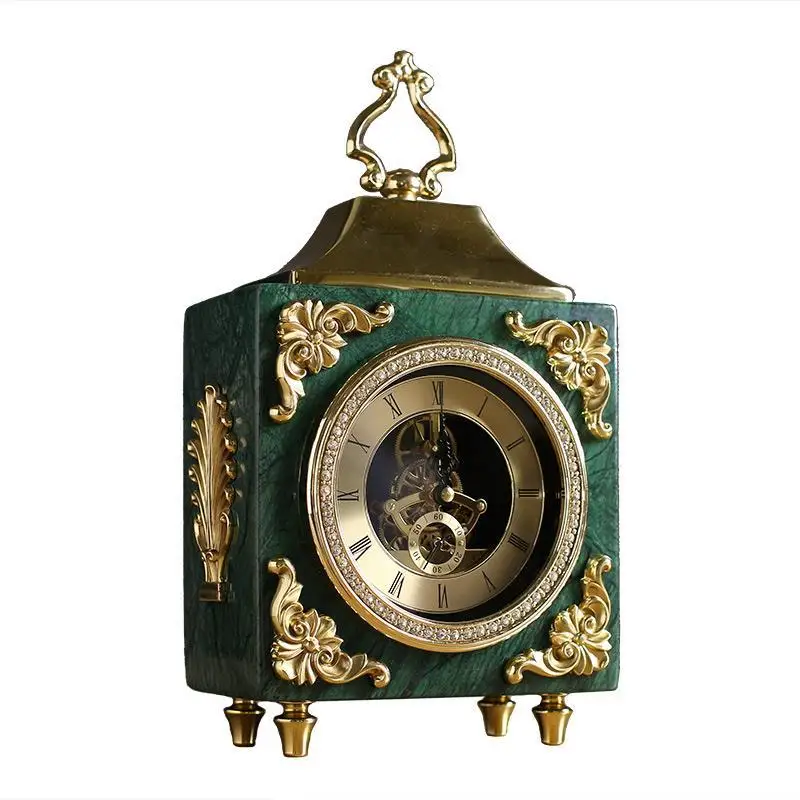 Luxury watch copper clock living room creative desktop ornament retro simple clock