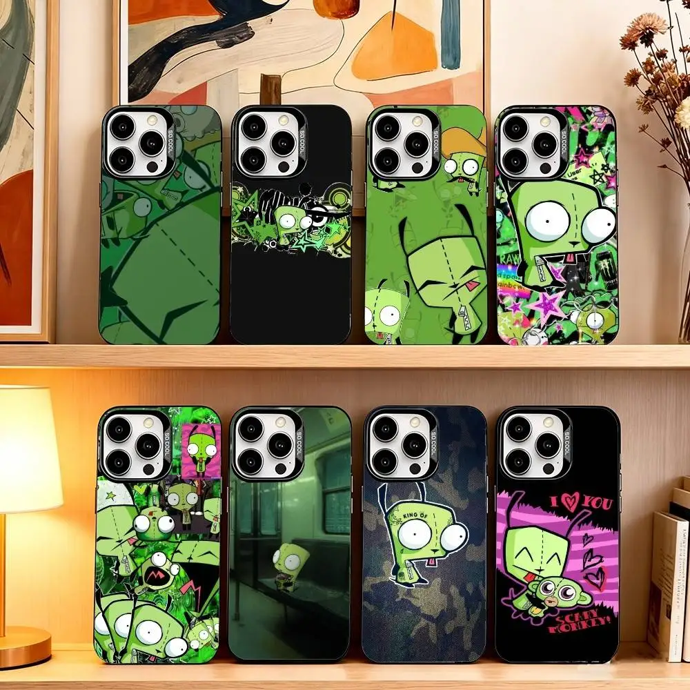 

Madness Invader Z-Zim Gir Phone Case For iPhone 17,16,15,14,13,12,11 Plus,Pro Max,XS,Colorful Silver Phone case Funda Cover