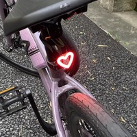Rear light accessory equipment for road bike night ride; rechargeable warning light for mountain bike and single bike ride