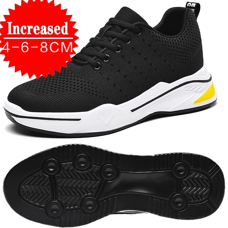 

Elevator Shoes Men Sneakers Height Increasing Shoes Fashion Sports shoes Casual Breathable mesh fabric Shoes Man Increase Shoes