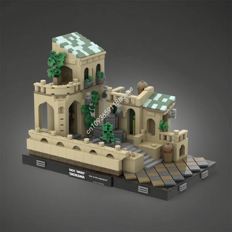 1376 pz MOC Theed Supremacy Diorama Collection - Battlefront II Star Battle Building Blocks Natale Assemblare Giocattoli Modello Regalo