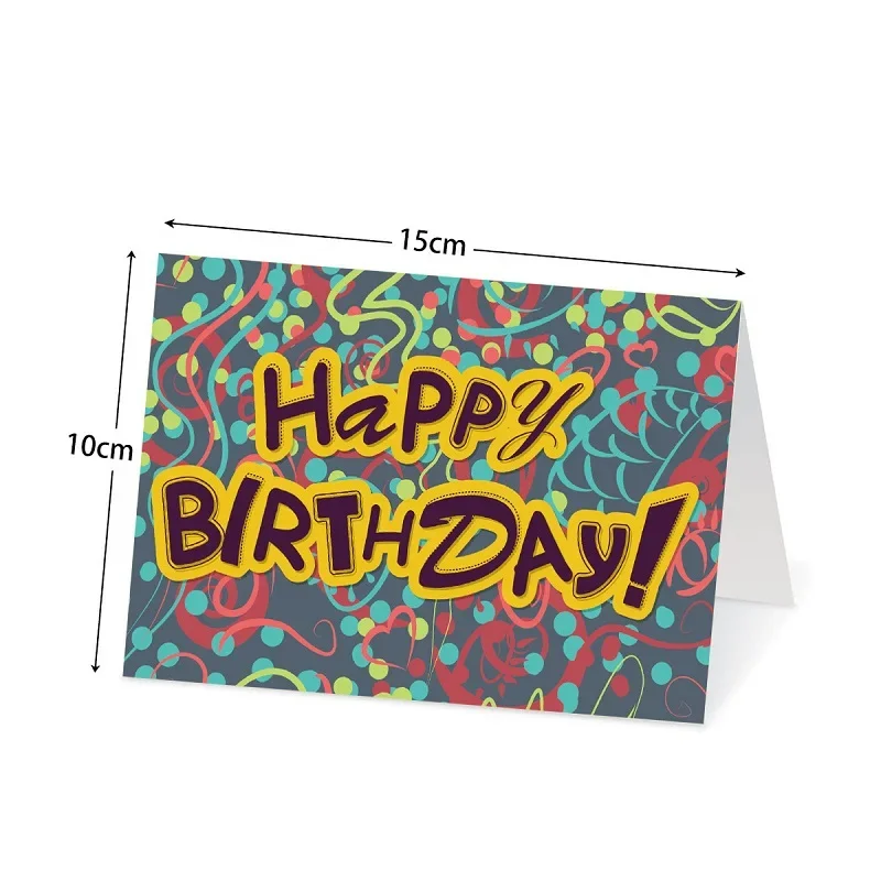 12pcs Happy Birthday Greeting Card With Envelope Birthday Party Invitation Cards For Kids Adults Folded Gift Cards Message Card